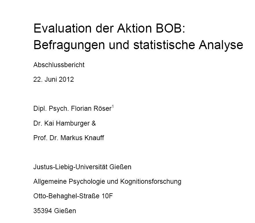 Evaluationsbericht BOB