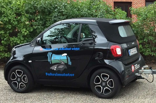 Ein Smart 453 Cabrio setzt die Landessektion Niedersachsen seit 2018 als Realo-Fahrsimulator ein.