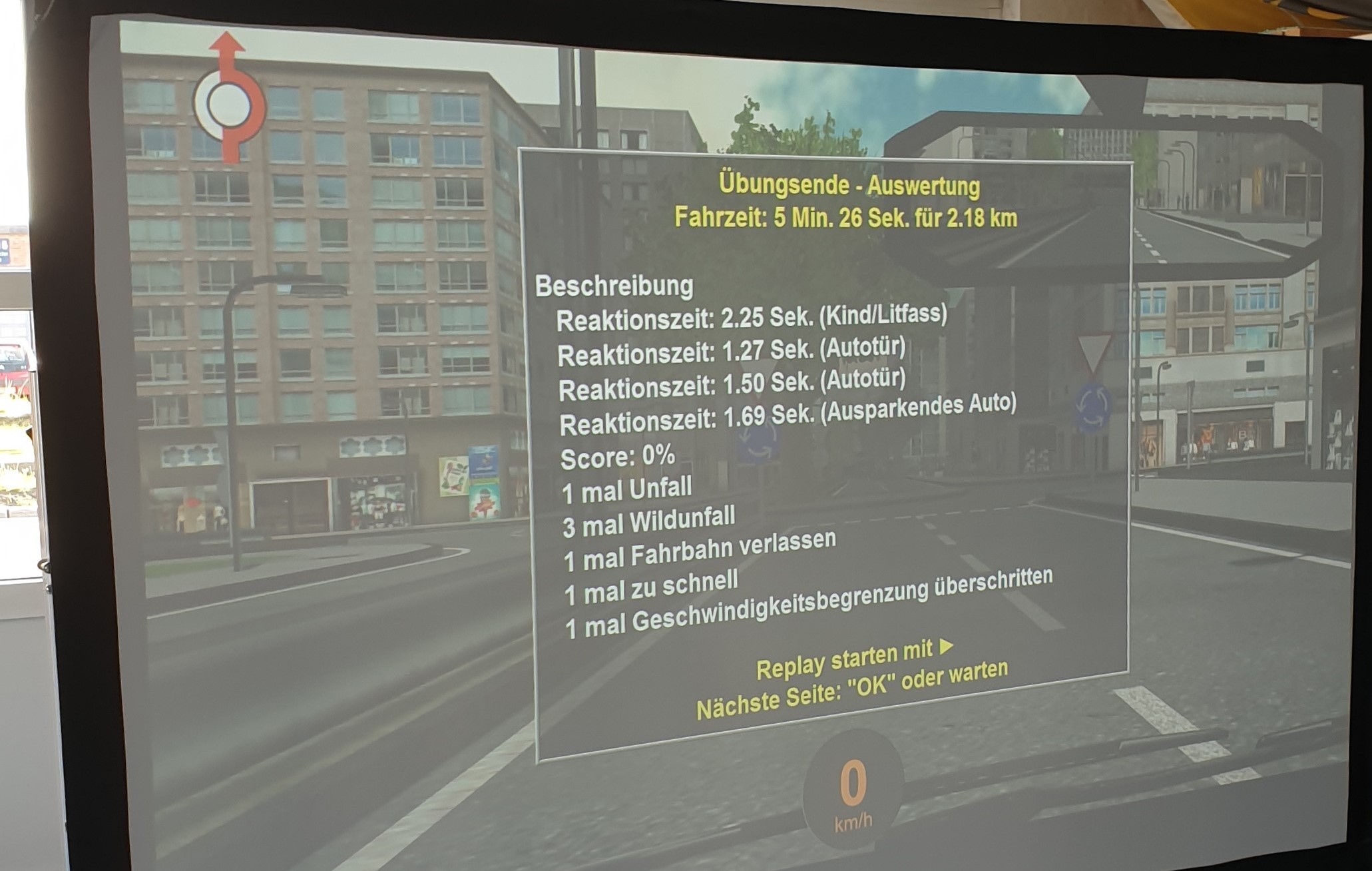 Auswertung einer Fahrt