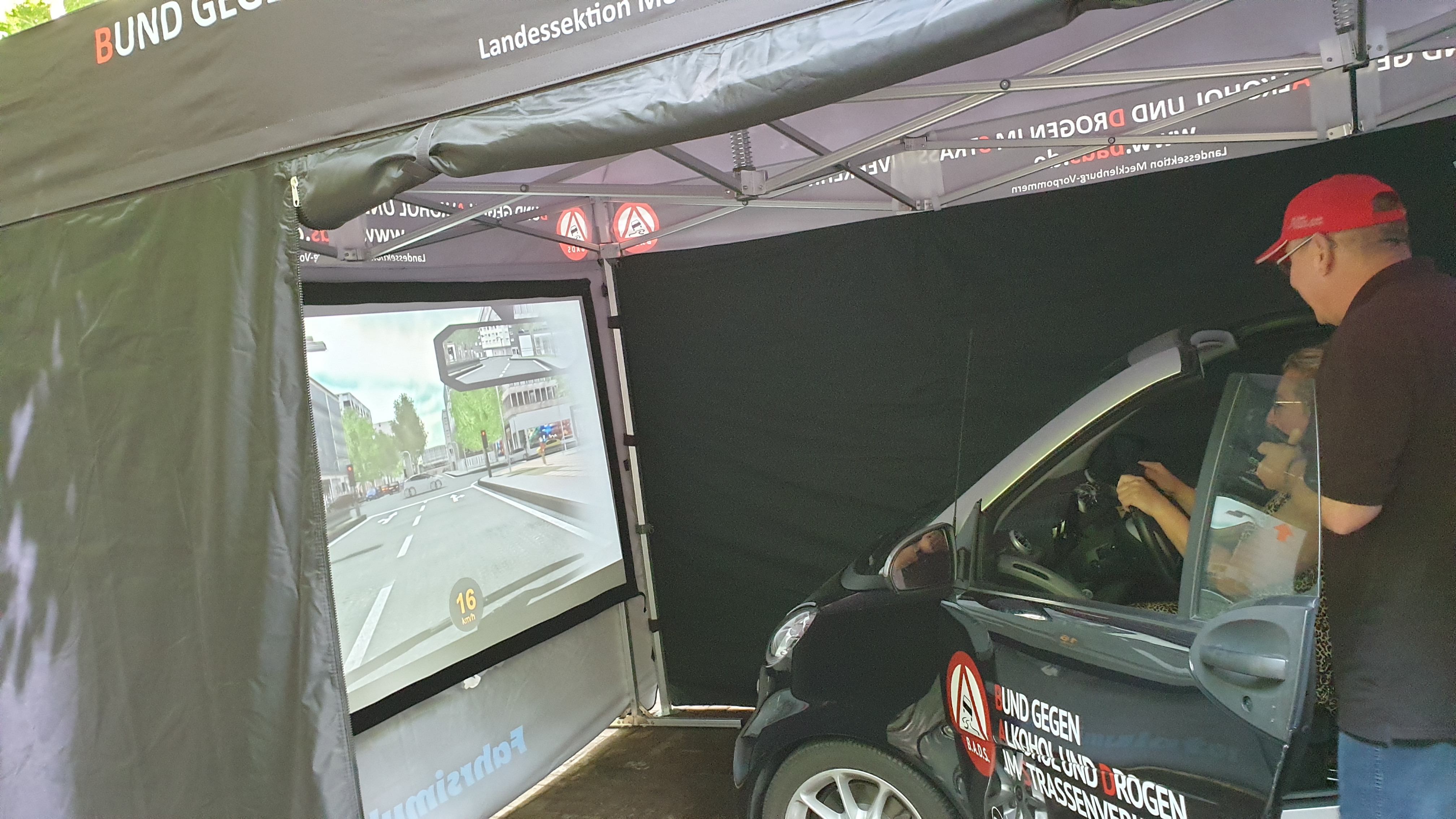 Gleich zu Veranstaltungsbeginn erste Simulationsfahrt mit 0,5‰