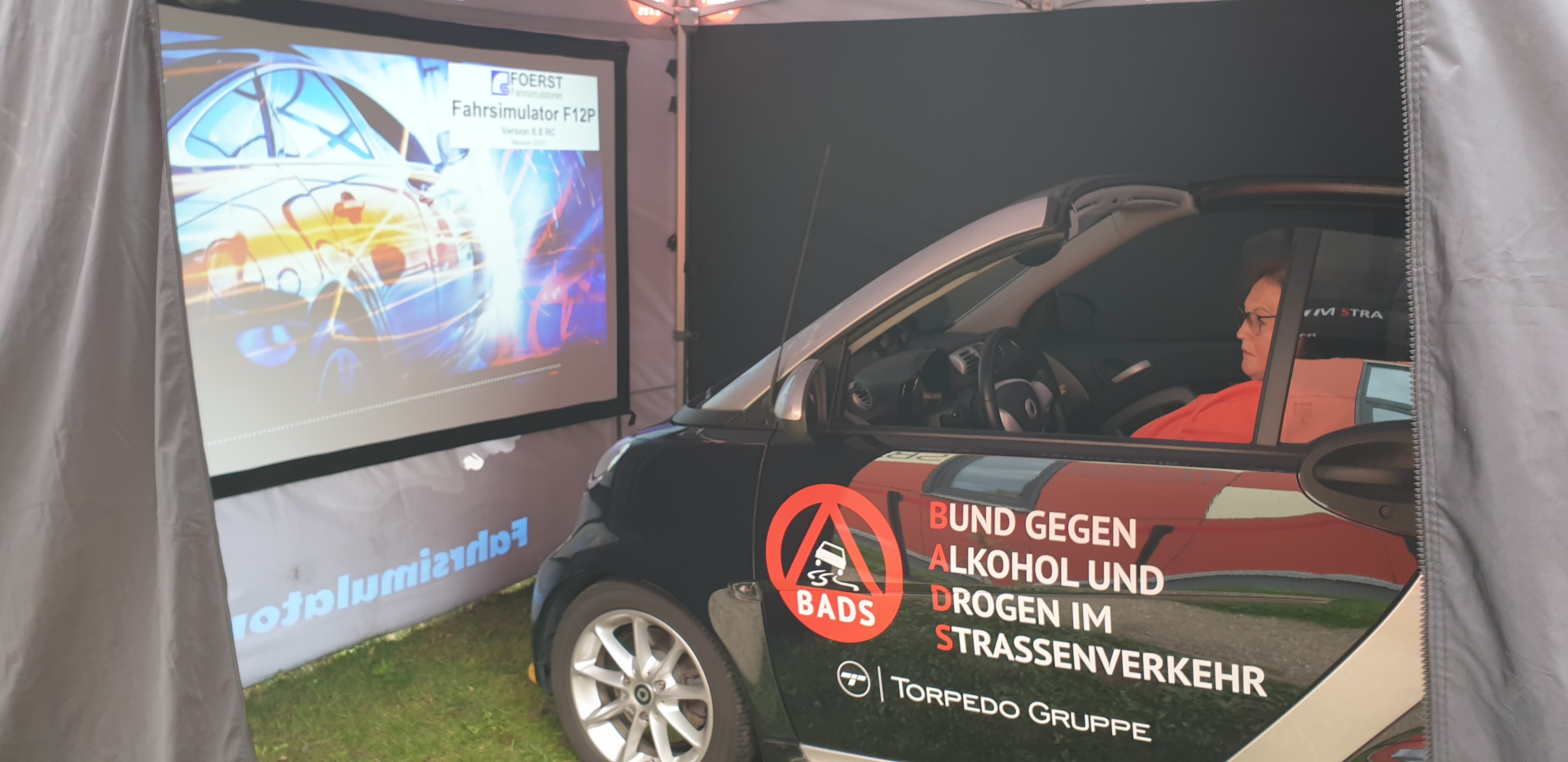 kurz vor dem Start der Simulationsfahrt
